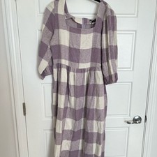 Vestido largo a cuadros morado Trendyol para mujer talla 40 nuevo con etiquetas