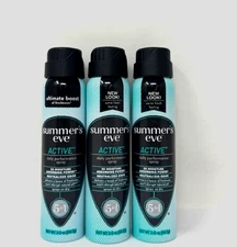 Summer's Eve Active Freshening Spray - Absorbs Moisture 2 Oz Each (3 PACK)