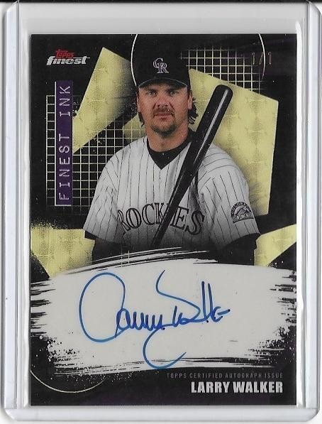 2026 LARRY WALKER TOPPS FINEST FINEST INK SUPERFRACTOR AUTO 1/1 NO. FI-LW view 1
