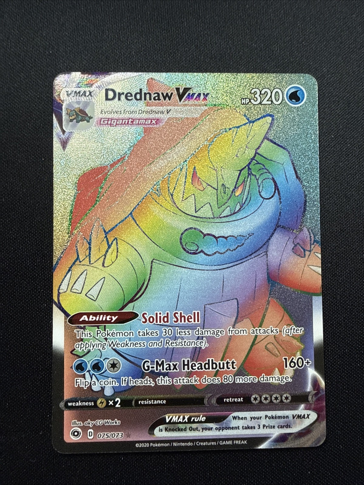 Drednaw VMAX (Secret) Holo - 075/073 - NM Condition
