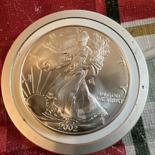 American Eagle Walking Liberty 1oz Fine Silver Coin 2002 Uncirculated