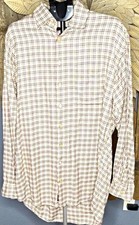 Burberry London Plaid Button-Up Shirt Men's XLT Big  Tall Long Sleeve Woven