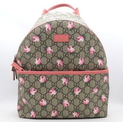 GUCCI Children's GG Supreme Floral Backpack Used Near Mint | eBay