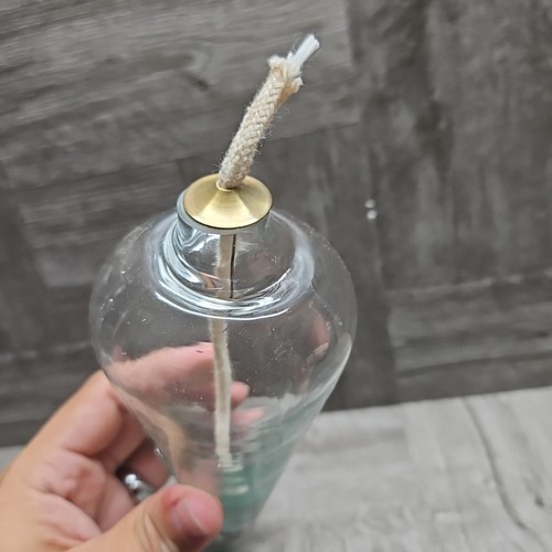 Teardrop Shaped Glass Oil Lamp Replacement 8.5" - Picture 2 of 3
