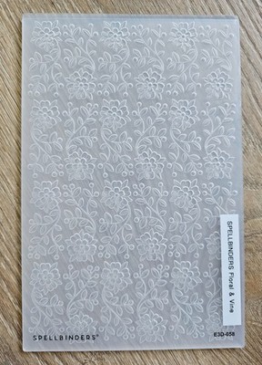 Spellbinders - Floral and Vine - 3D Embossing Folder, Nw/oP