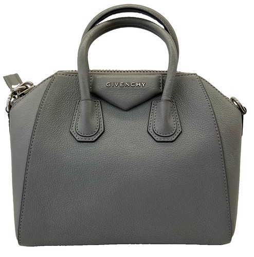 Authentic Givenchy Antigona Small Grey Grained Leather Top Handle