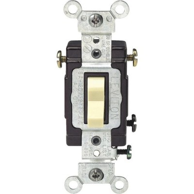 Leviton Illuminated Commercial Grade Toggle 3-Way Switch