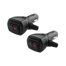 2Pcs Car Cigarette Lighter Plug 12V/24V Cigarette Lighter Socket 10A Fuse Cig...