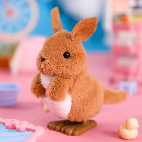 Wind-up Toy Plush Toy Entertainment Plush Bunny Clockwork Baby Puzzle Toy Brown - Picture 3 of 10
