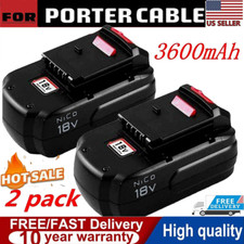 2Pack 18V 3.6Ah Replace Battery for Porter Cable PC18B 18-Volt Cordless Tools US