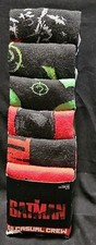The Batman 6 Pair Casual Crew Socks Mens Size 8-12 DC 2022 Movie Comics NEW