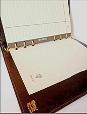 Mid Century Gucci Galleria Lizard Phonebook Solid 18k Yellow Gold Accent Rare