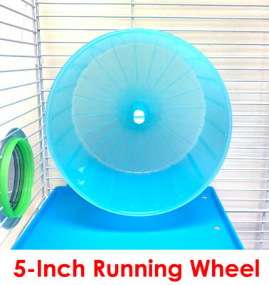 Mcage 5-Level Large Twin Tower Hamster Cage - Blue - For Dwarf Hamsters, Gerbils, Mice
