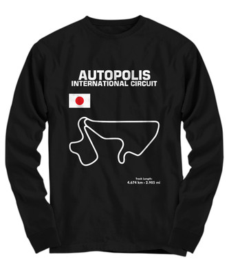 Track Outline Autopolis International Circuit - Long Sleeve Tee