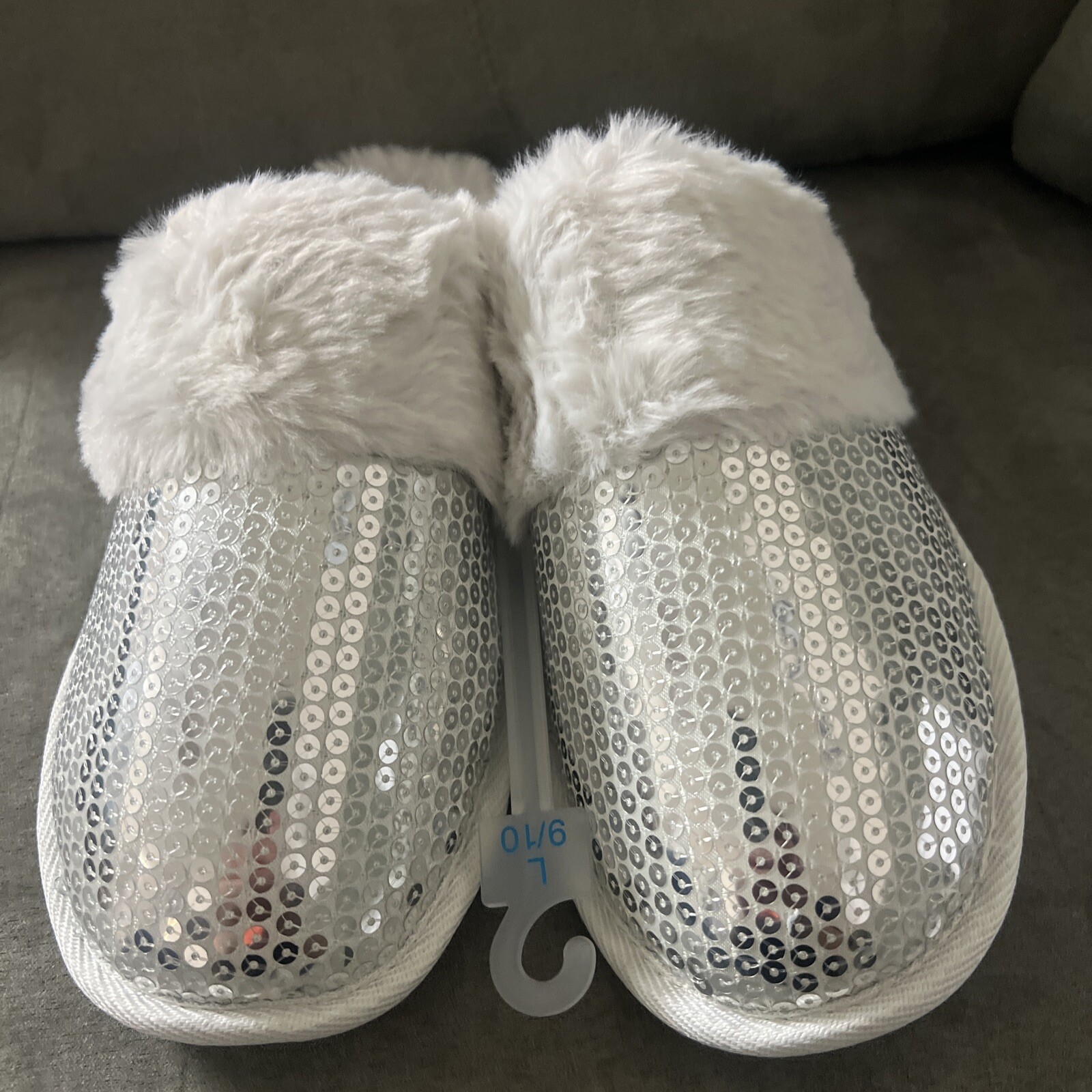 APL Auden Ciabatte Donna Rae Paillettes Scuff Argento Taglia L 9 10