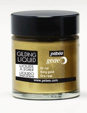 Pebeo Gedeo Gilding Liquid 30ml Metallic Gold Leaf Lacquer 2 Colours All Surface