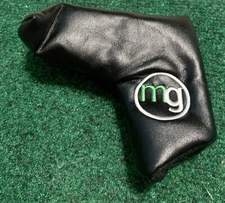 MG Golf Putter Headcover Black Blade Golf Club Head Cover Hook & Loop Closure