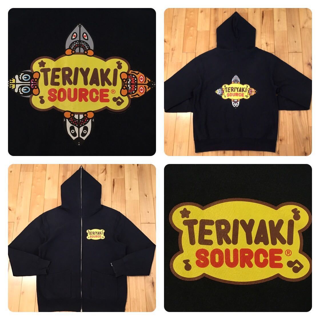 BAPE shark Teriyaki Alien Full Zip Hoodie Dark Navy A Bathing Ape