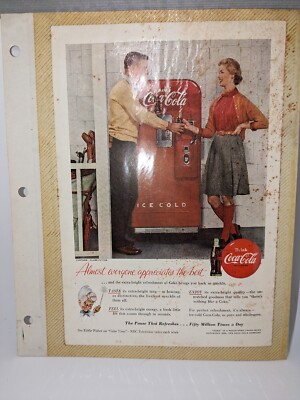 Coca Cola National Georgraphic Back Cover Ad Almost everyone appreciates 1955