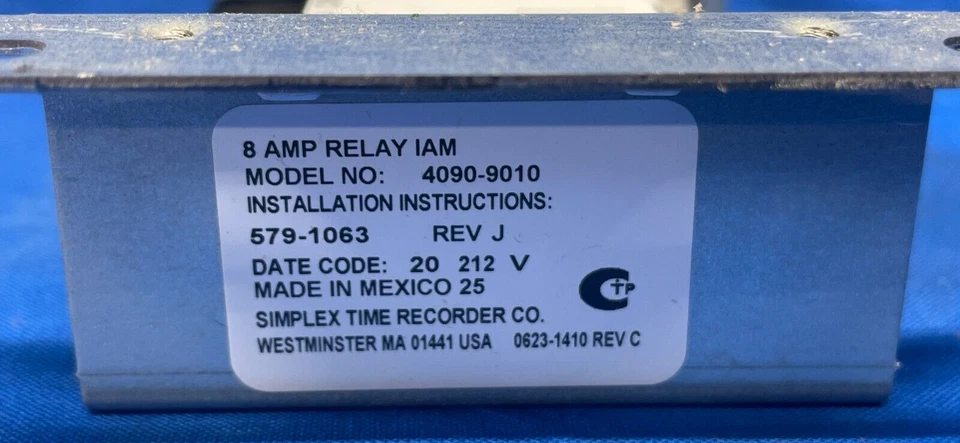SIMPLEX 8 AMP RELÉ MÓDULO IAM 4090-9010 REV J Foto 2 de 4