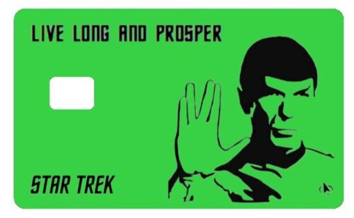 Star Trek Spock Fan Art Credit Card Decal - Picture 1 of 1