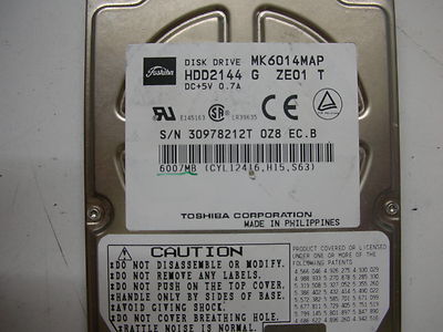 Toshiba 6007MB MK6014MAP FKN44B 2.5'' IDE