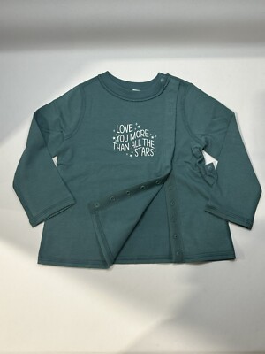 Baby Adaptive 'Love You More' Long Sleeve Snap T-Shirt - Cat & Jack Green 3-6M