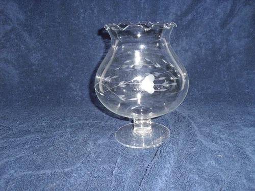 Princess House 7” Handblown Crystal Candle Lamp, Number 409, Etched, Never Used