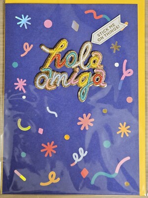 PAPYRUS HOLA AMIGO STICK ME ON THINGS SPANISH BIRTHDAY CARD