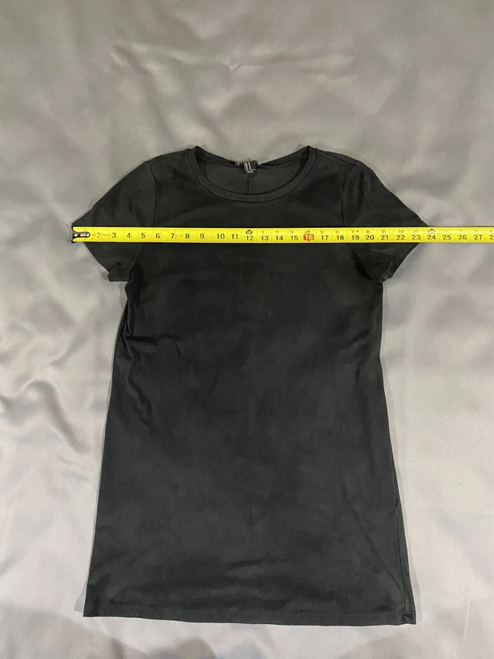 Forever 21 Camiseta Negra Sólida Mini Vestido Talla M Foto 4 de 4