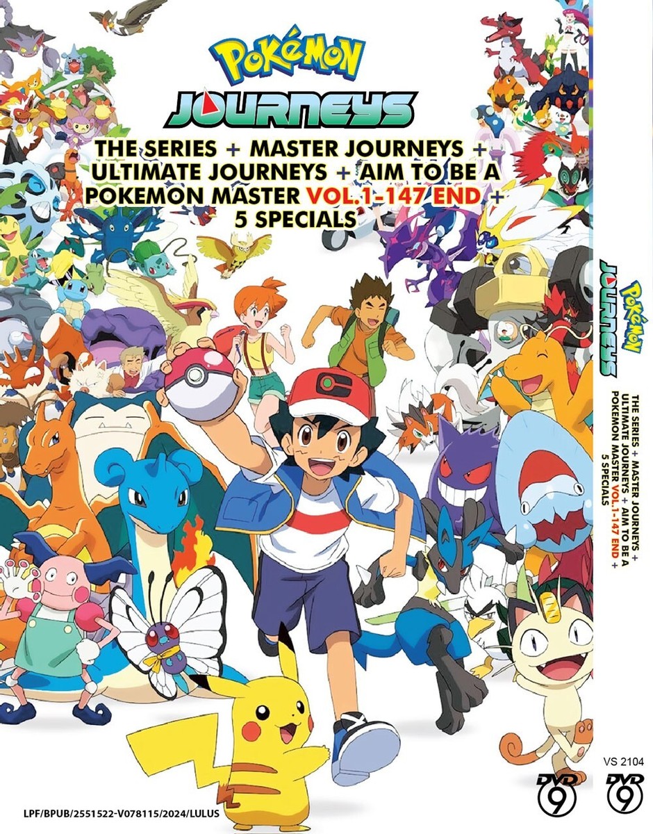 DVD ANIME~POKEMON JOURNEYS: THE SERIES VOL.1-147 END + 5 SPECIAL +
