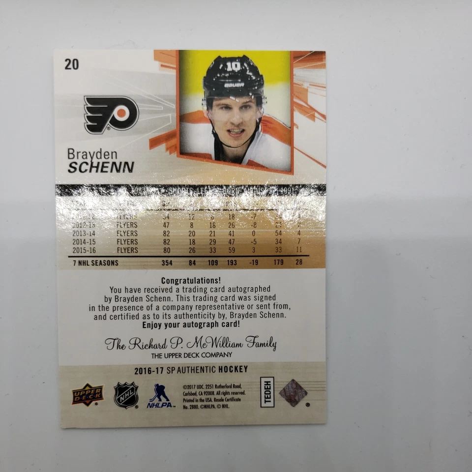 2016-17 SP Authentic Spectrum Brayden Schenn Auto - #20 - Image 4 of 4