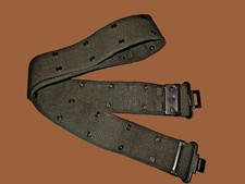 DUTCH MILITARY COMBAT PISTOL BELT HEAVY WEB OD GREEN BRITISH MADE P-37 PATTERN