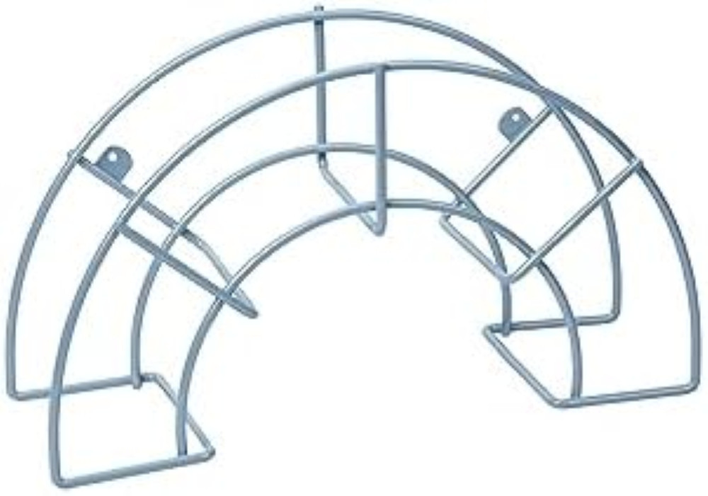 Portavasi da Balcone Grigio Resina in Acciaio - Supporto 46,5 cm