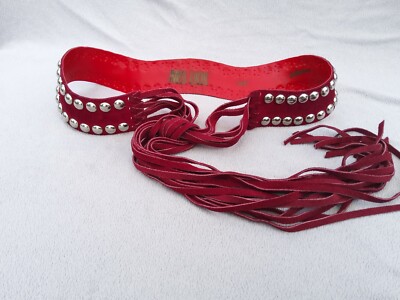 Dior Burgundy Leather Belt Authentic Christian Dior Belt Burgundy Leather GP Buckle  main image 4