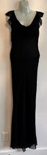 ELIE TAHARI BLACK SILK DRESS SIZE 8 runs very small weighted neckline
