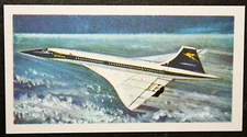 CONCORDE  BOAC Supersonic Airliner  Original 1972 Illustrated Card  KE27MS