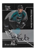 Brad Stuart 2001-02 Be a Player Signature Series Auto Card # 76