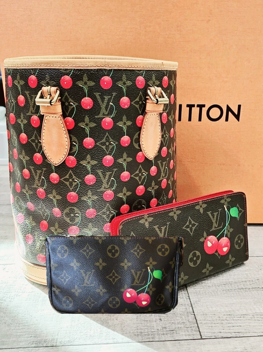 Louis Vuitton Takashi Murakami Cherry Bucket bag and Wallet .. collect, Louis Vuitton Bag