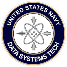 U.S. Navy Data Systems Tech Bumper Sticker Military Vinyl Soldier Decal 5"
