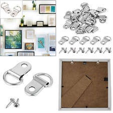 10-100x Wall Picture Hanging Hooks + Screws Set for Art Canvas Frame Strap DIY