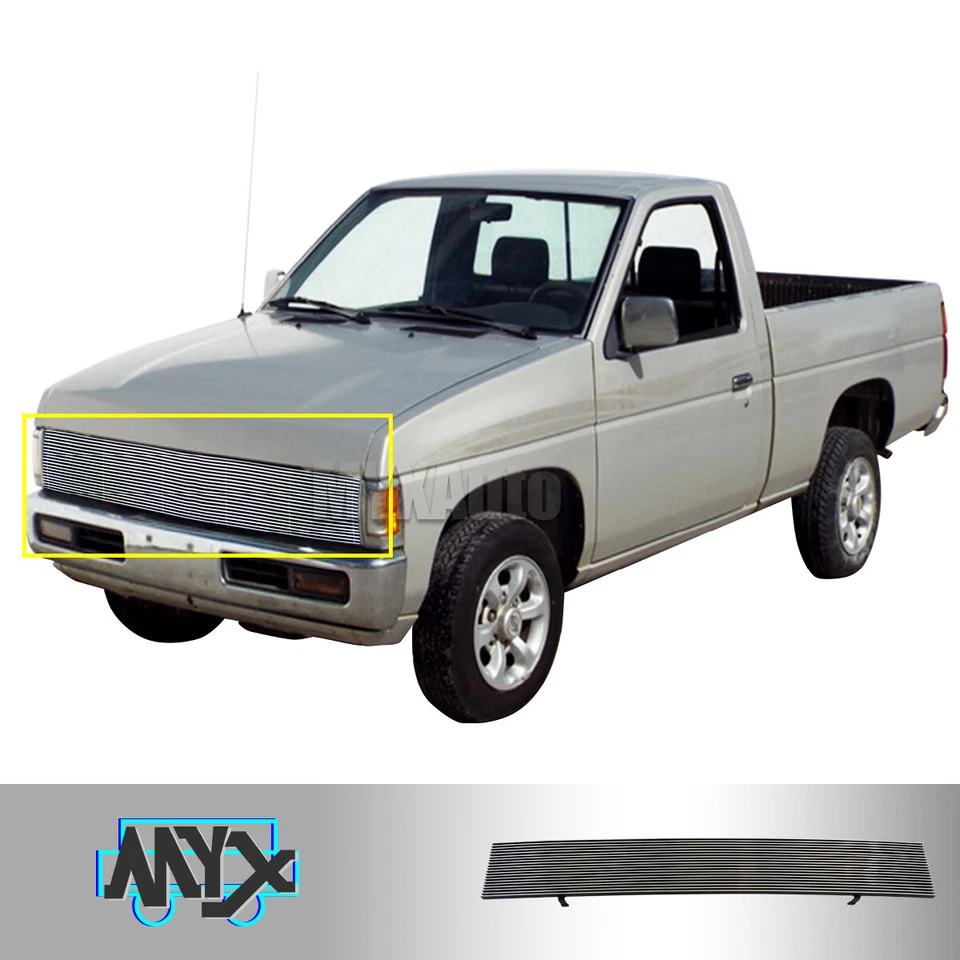 Front Upper Grill Fits 1986-1997 Nissan Pickup Phantom Billet Grille Chrome Foto 3 de 4