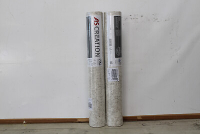2 Rollen Vliestapete AS Creation 38089-2 Creme/Beige/Gold Putzstruktur