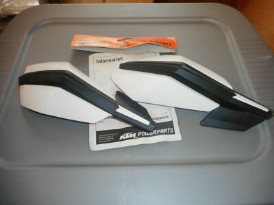 NOS HUSABERG TE250 300 KTM Genuine OEM White & Black HANDGUARD SET 7810297905028