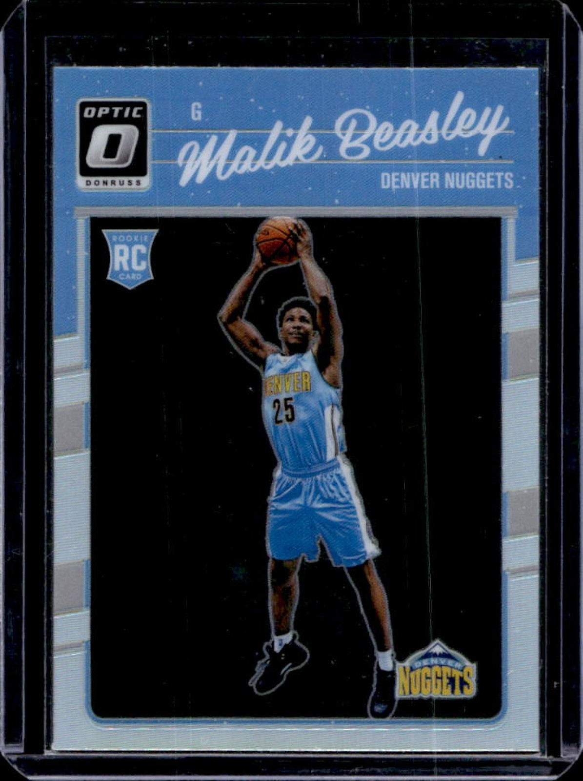 2016-17 Panini Donruss Optic Malik Beasley RC Holo Rookie #166 Nuggets