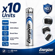 AAA Batteries By Energizer Ultimate Lithium - 10 Pack!