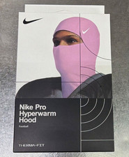 Nike Pro Hyperwarm Hood Therma-FIT Pink One Size Balaclava Knit Thermal Logo