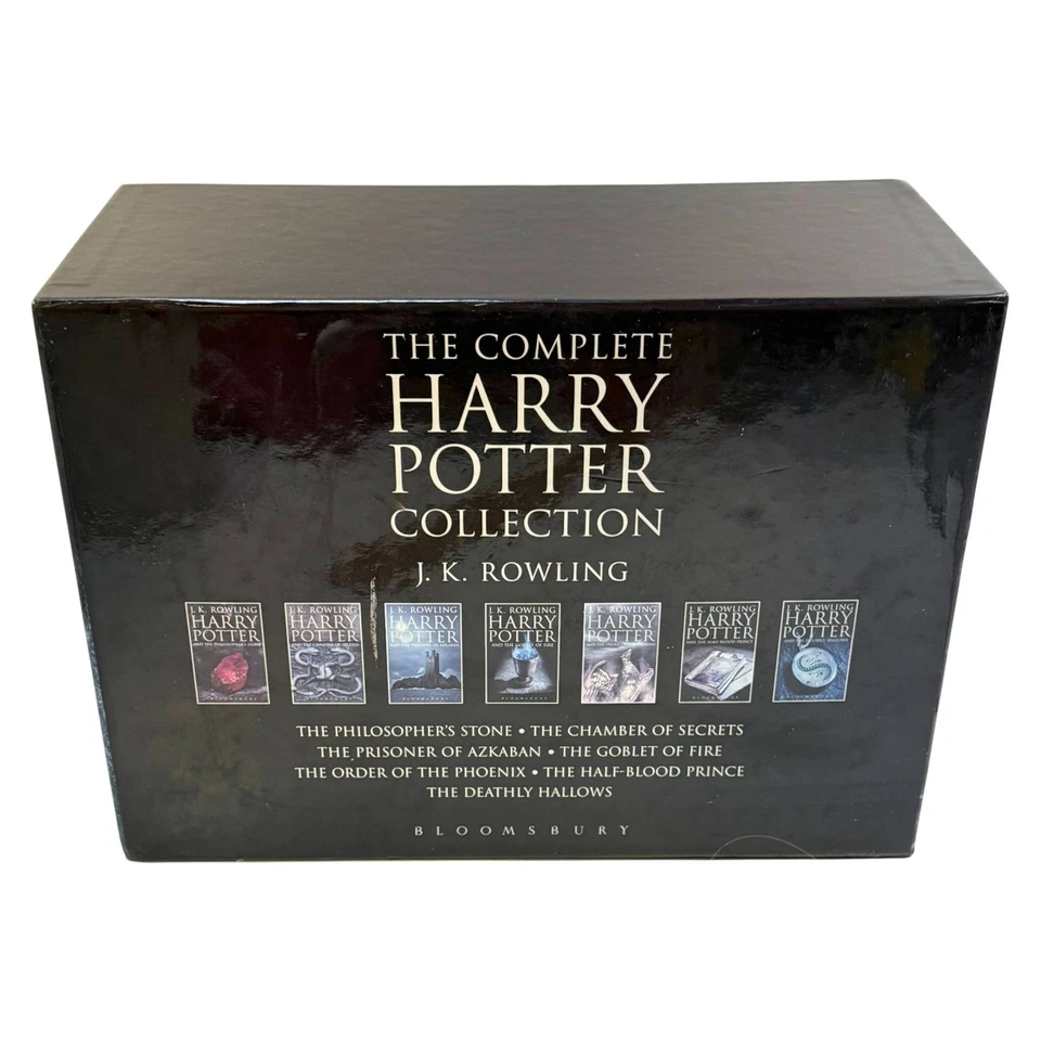 Harry Potter J.K. Rowling 7 Book Boxset Adult Black Cover UK Bloomsbury Unread - Изображение 2 из 4