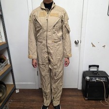 USAF Military Coveralls Flyers Summer Fire Resistant Tan 40S MIL-C-83141A, 42L