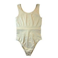 Cream Bodysuit Sleeveless Women  s size large Shapewear NEW